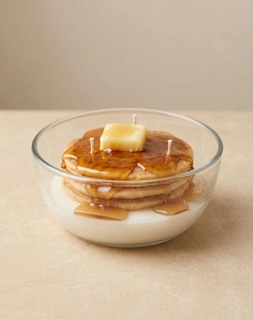 Pancake stacked scented candle
