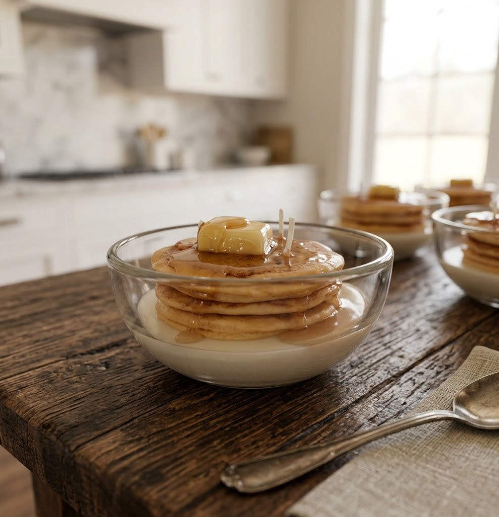 Pancake stacked scented candle
